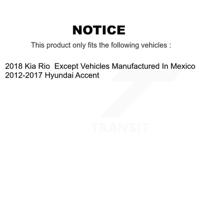 [Avant + Arrière] Kit de Disque de frein pour Hyundai Accent Kia Rio K8-102222