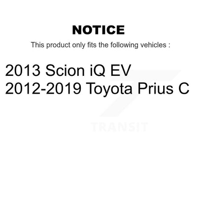 [Avant + Arrière] Kit de Disque de frein pour Toyota Prius C Scion iQ K8-102229