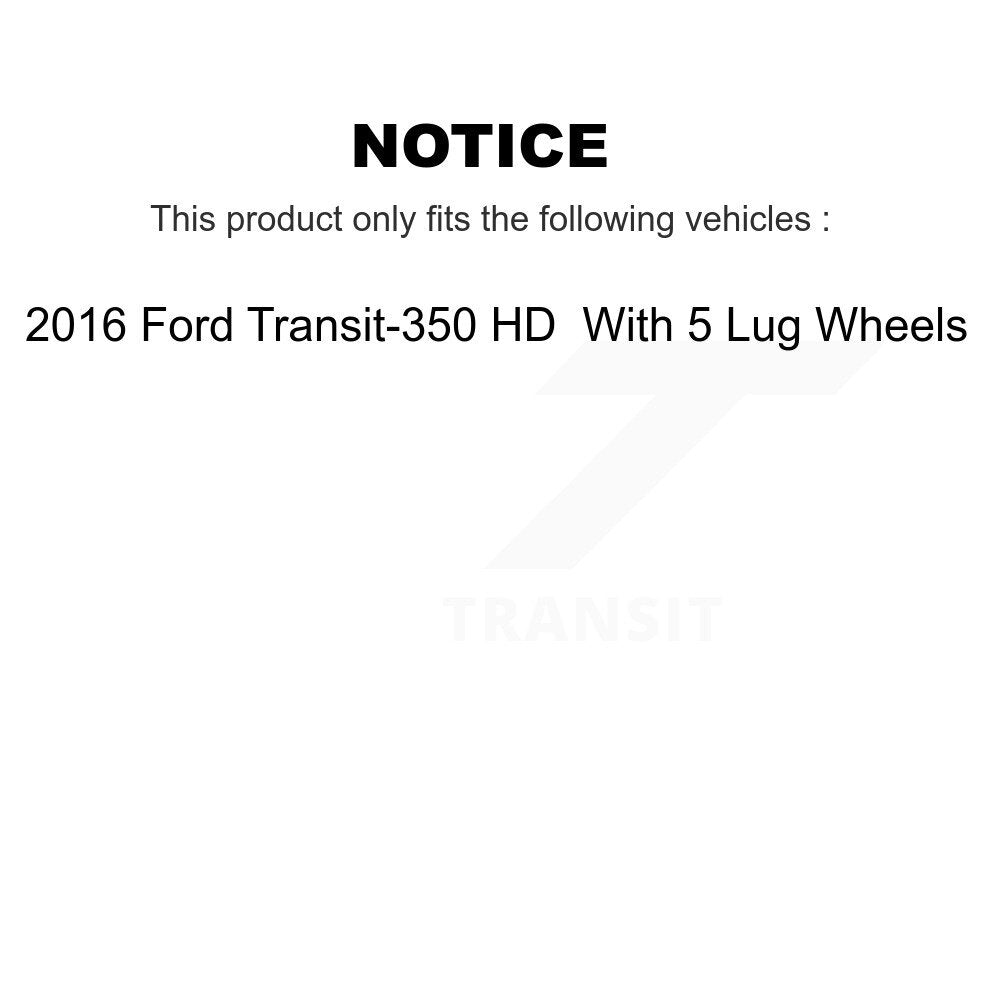 [Avant + Arrière] Kit de Disque de frein pour 2016 Ford Transit-350 HD avec 5 Lug Wheels K8-102253
