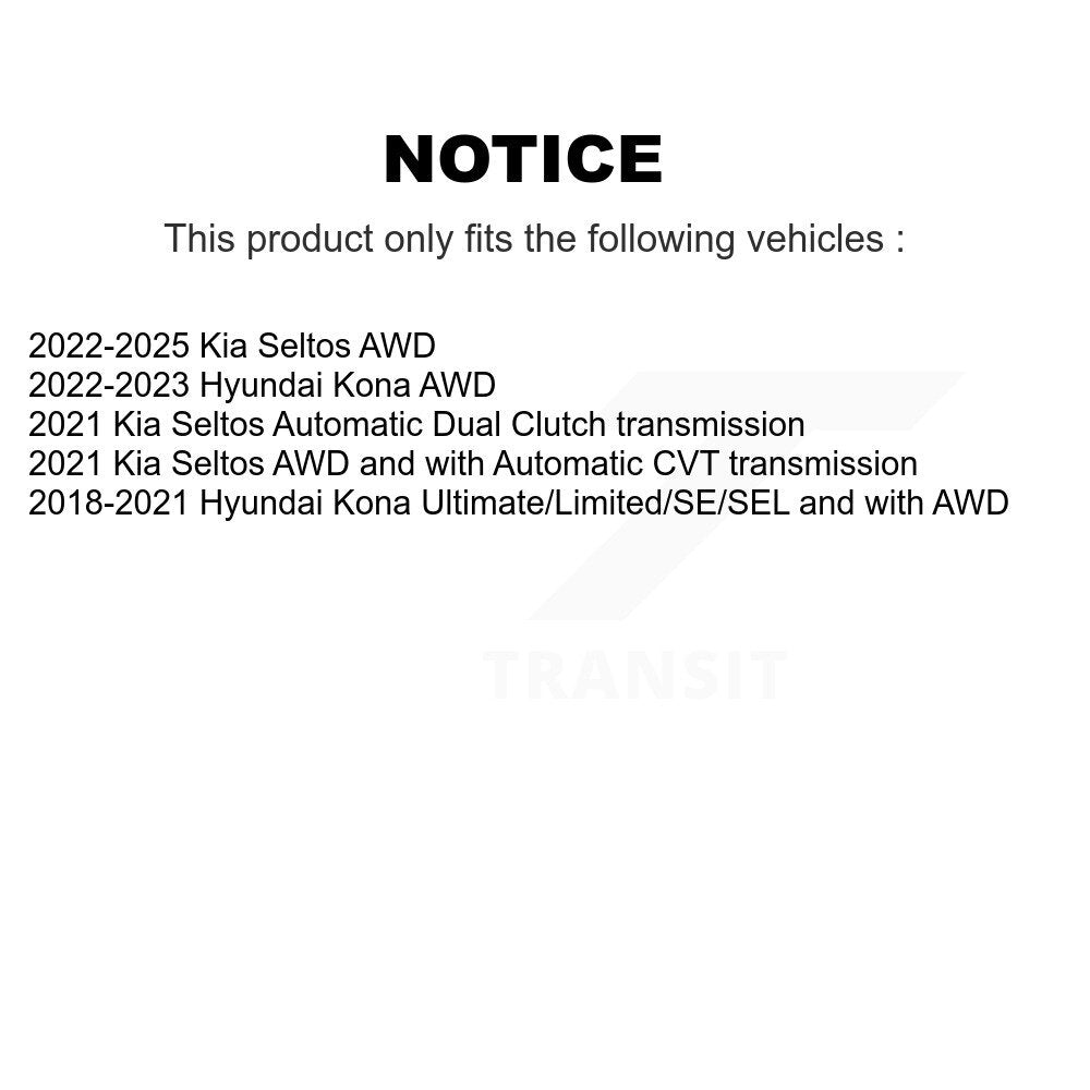 [Avant + Arrière] Kit de Disque de frein pour Hyundai Kona Kia Seltos K8-102266