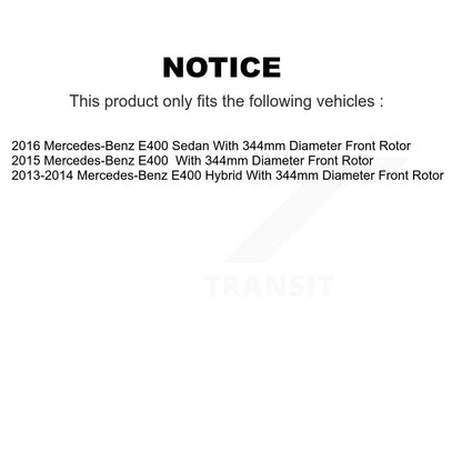 [Avant + Arrière] Kit de Disque de frein pour Mercedes-Benz E400 avec 344mm Diameter Rotor K8-102287