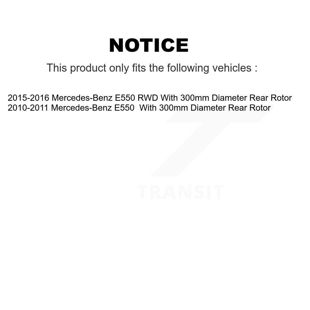 [Avant + Arrière] Kit de Disque de frein pour 2010-2011 Mercedes-Benz E550 avec 300mm Diameter Rotor K8-102288