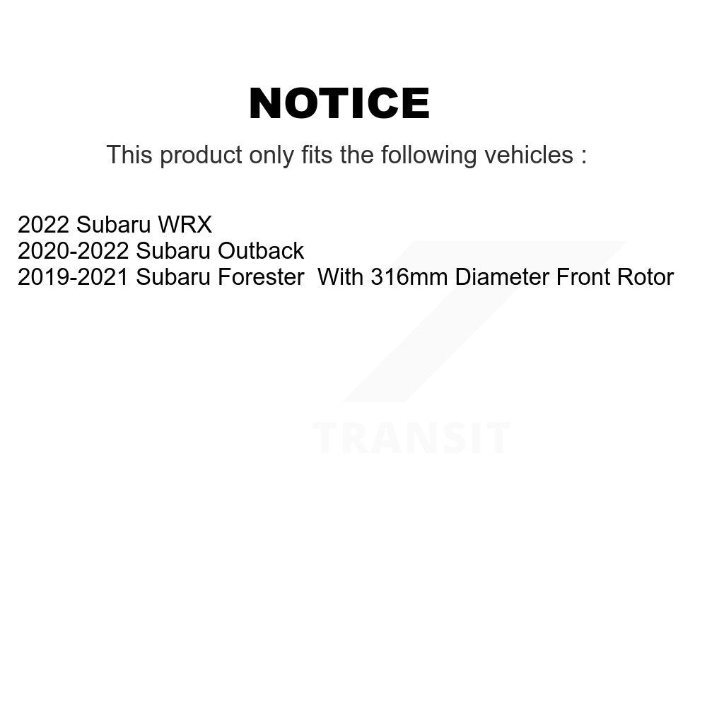 [Avant] Kit de Disque de frein pour Subaru Forester Outback WRX K8-102291