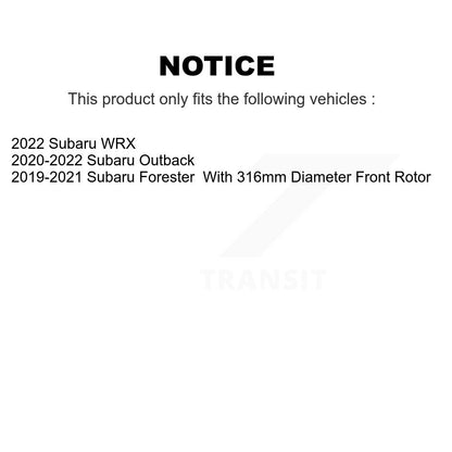 [Avant] Kit de Disque de frein pour Subaru Forester Outback WRX K8-102291