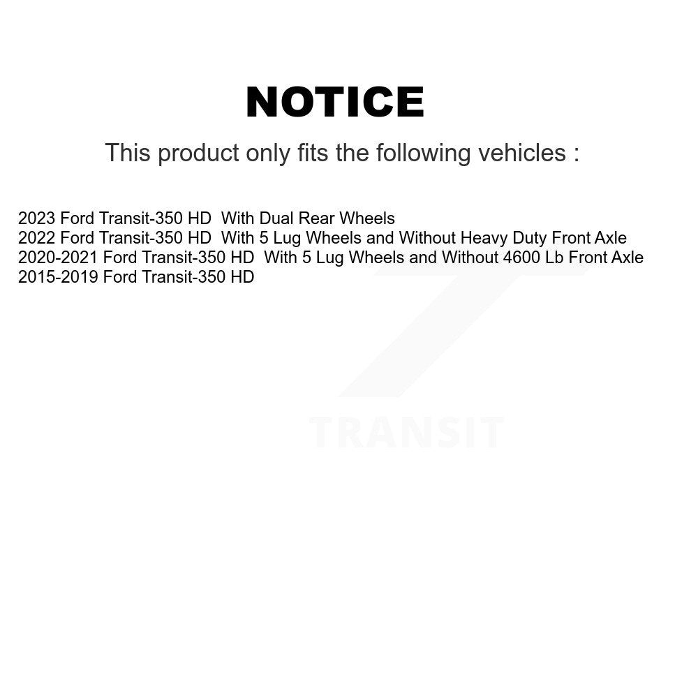 [Avant] Kit de Disque de frein pour Ford Transit-350 HD K8-102316