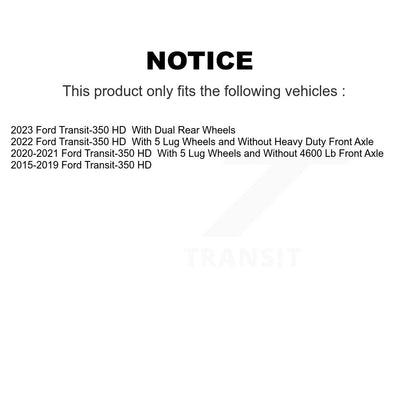 [Avant] Kit de Disque de frein pour Ford Transit-350 HD K8-102316