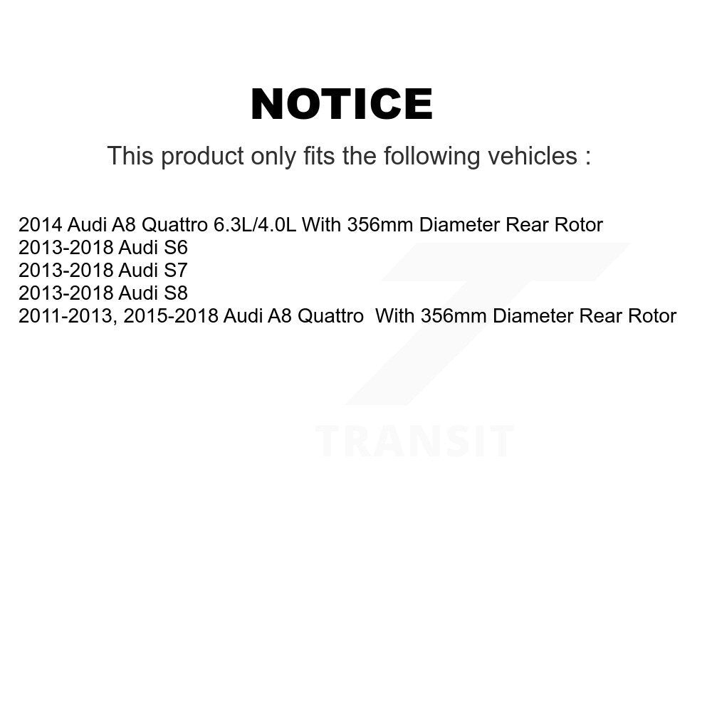 [Arrière] Kit de Disque de frein pour Audi A8 Quattro S6 S7 S8 K8-102342