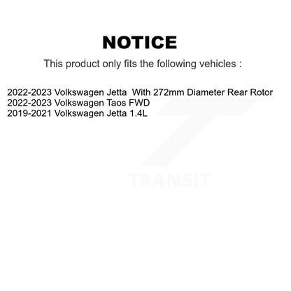 [Arrière] Kit de Disque de frein pour Volkswagen Jetta Taos K8-102344