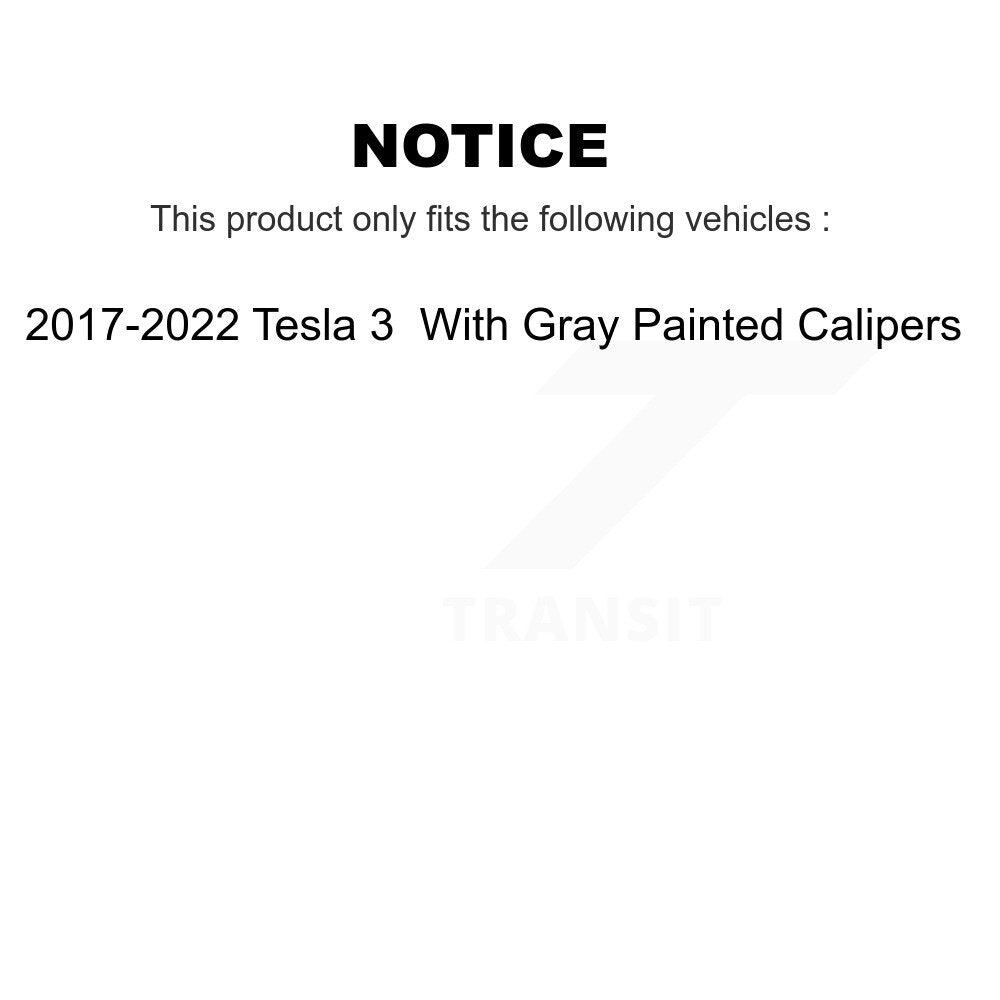 [Avant] Disque de frein pour 2017-2022 Tesla 3 With Gray Painted Calipers K8-102376