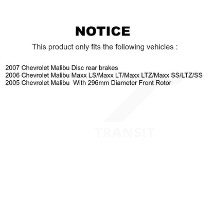 [Avant + Arrière] Kit de Disque de frein pour Chevrolet Malibu K8-102391