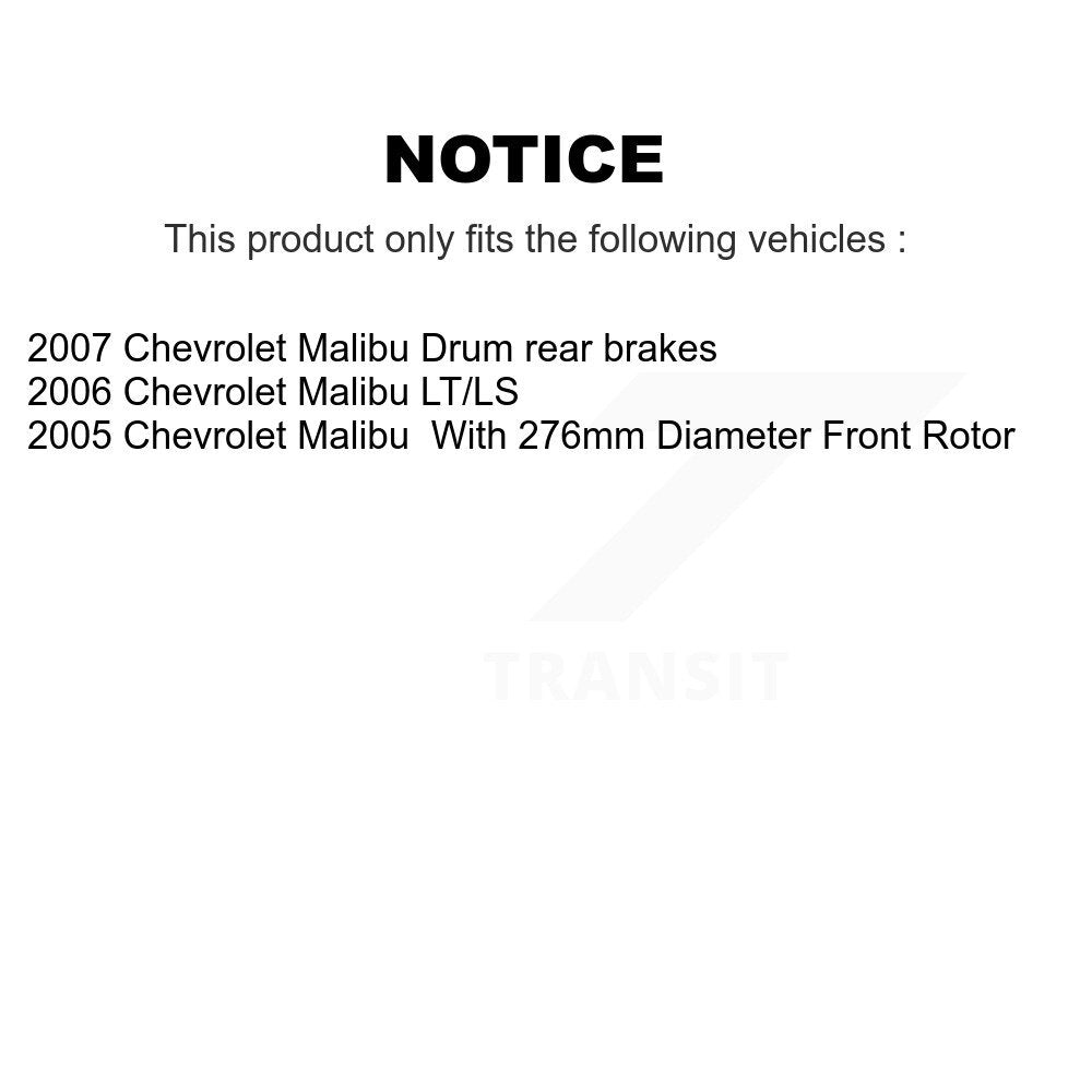 [Avant + Arrière] Kit de Disque de frein pour Chevrolet Malibu K8-102392