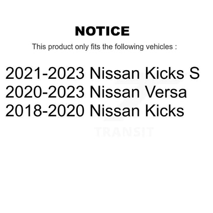 [Avant + Arrière] Kit de Disque de frein pour Nissan Kicks Versa K8-102393