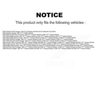 [Avant et Arrière] Disque de frein pour Dodge Caravan Grand Plymouth Voyager Chrysler Town & K8-102404