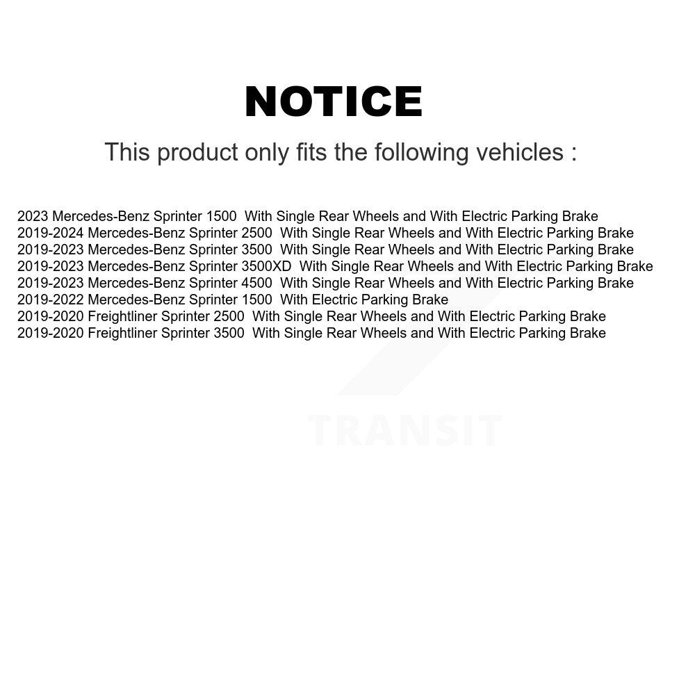 [Arrière] Disque de frein pour Mercedes-Benz Sprinter 2500 3500 4500 3500XD Freightliner 1500 K8-102475