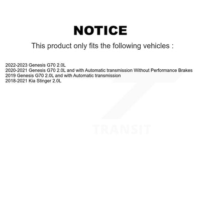 [Avant] Disque de frein pour Genesis G70 Kia Stinger K8-102625