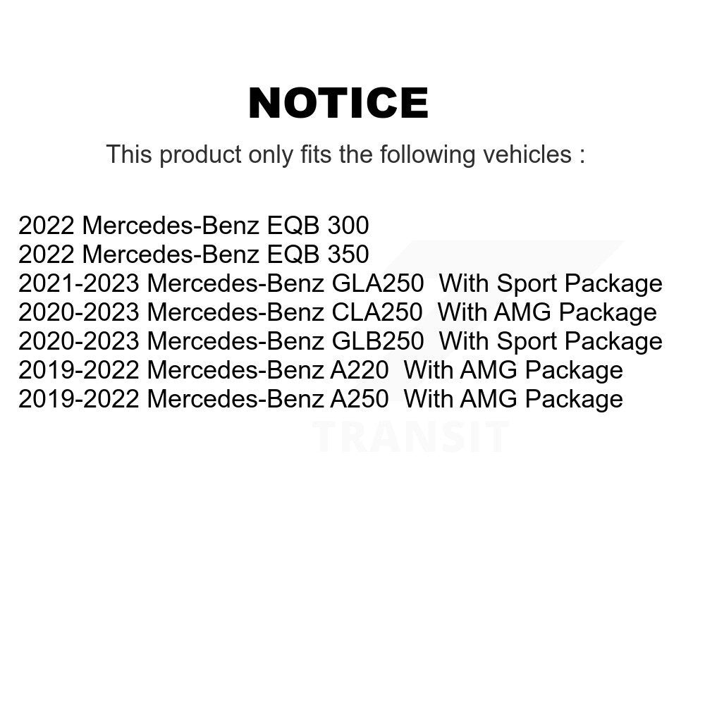 [Avant] Disque de frein pour Mercedes-Benz GLB250 GLA250 A220 CLA250 A250 EQB 350 300 K8-102627