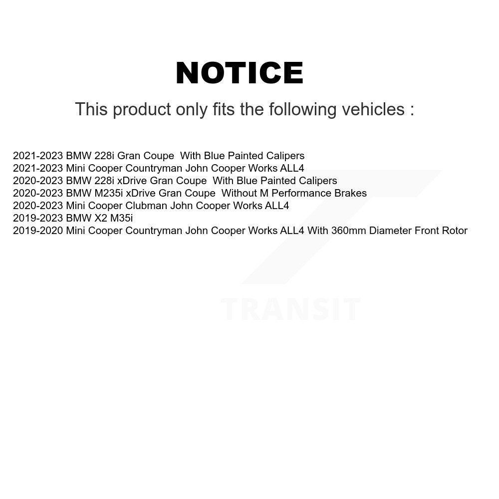 [Avant] Disque de frein pour Mini Cooper Countryman BMW X2 228i xDrive Gran Coupe M235i K8-102675