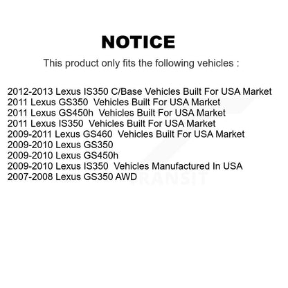 [Avant + Arrière] Kit de Disque et plaquette (céramique) de frein pour Lexus GS350 IS350 GS450h GS460 K8C-100003