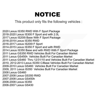 [Avant] Kit de Disque et plaquette (céramique) de frein pour Lexus IS350 IS200t GS350 IS300 GS430 GS450h GS460 K8C-100018
