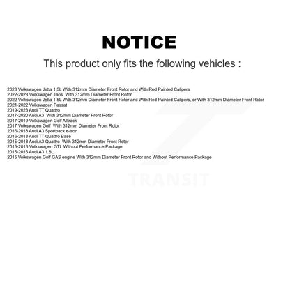 [Avant] Disque et plaquette de frein pour Volkswagen Golf Taos SportWagen Audi GTI A3 Quattro K8C-100051