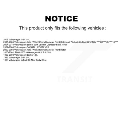 [Avant] Kit de Disque et plaquette (céramique) de frein pour Volkswagen Jetta Beetle Golf K8C-100074