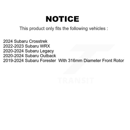 [Avant] Kit de Disque et plaquette (céramique) de frein pour Subaru Forester Outback K8C-100111