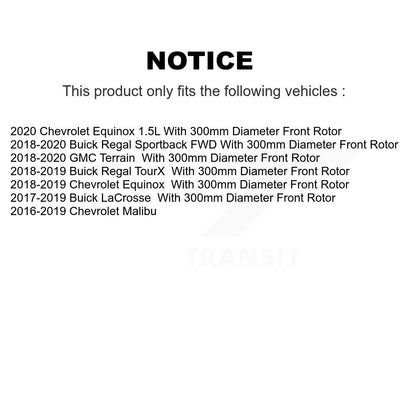 [Avant] Kit de Disque et plaquette (céramique) de frein pour Chevrolet Equinox Malibu GMC Terrain Buick LaCrosse Regal Sportback TourX K8C-100147