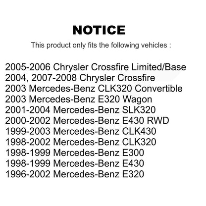 [Avant] Kit de Disque et plaquette (céramique) de frein pour Mercedes-Benz E320 Chrysler Crossfire CLK320 CLK430 E430 SLK320 E300 K8C-100152