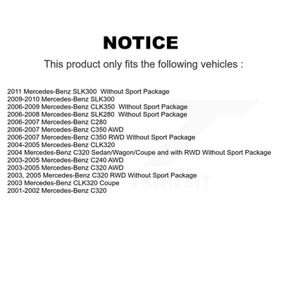 [Avant] Kit de Disque et plaquette (céramique) de frein pour Mercedes-Benz C240 CLK350 C320 C280 CLK320 SLK280 SLK300 C350 K8C-100154