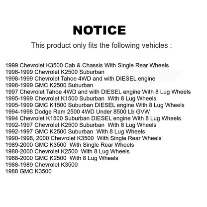 [Avant] Kit de Disque et plaquette (céramique) de frein pour Chevrolet K2500 Dodge Ram 2500 K1500 Suburban Tahoe GMC K3500 K8C-100251