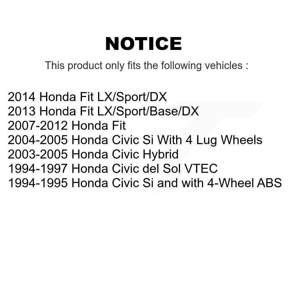 [Avant] Kit de Disque et plaquette (céramique) de frein pour Honda Civic Fit del Sol K8C-100309