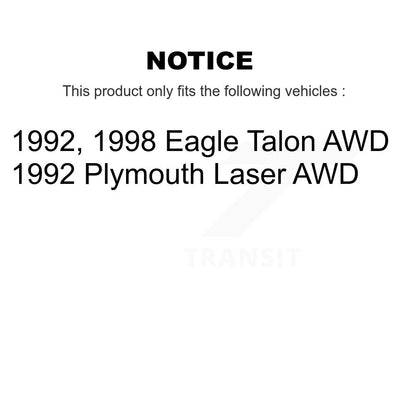 [Avant] Disque et plaquette de frein pour Eagle Talon Plymouth Laser Mitsubishi Eclipse AWD K8C-100327