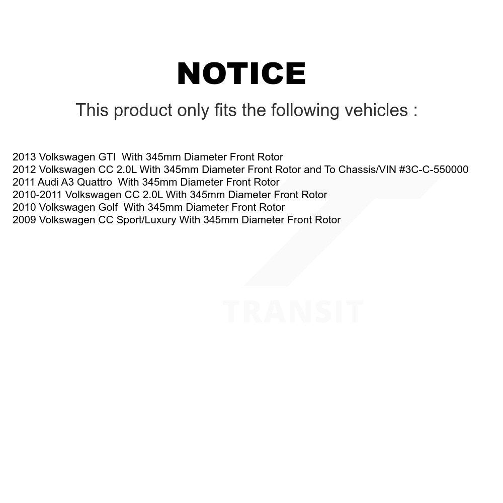 [Avant] Kit de Disque et plaquette (céramique) de frein pour Volkswagen CC GTI Golf Audi A3 Quattro K8C-100344
