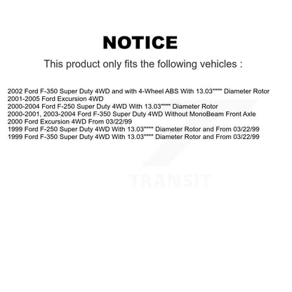 [Avant] Kit de Disque et plaquette (céramique) de frein pour Ford F-250 Super Duty F-350 Excursion K8C-100359