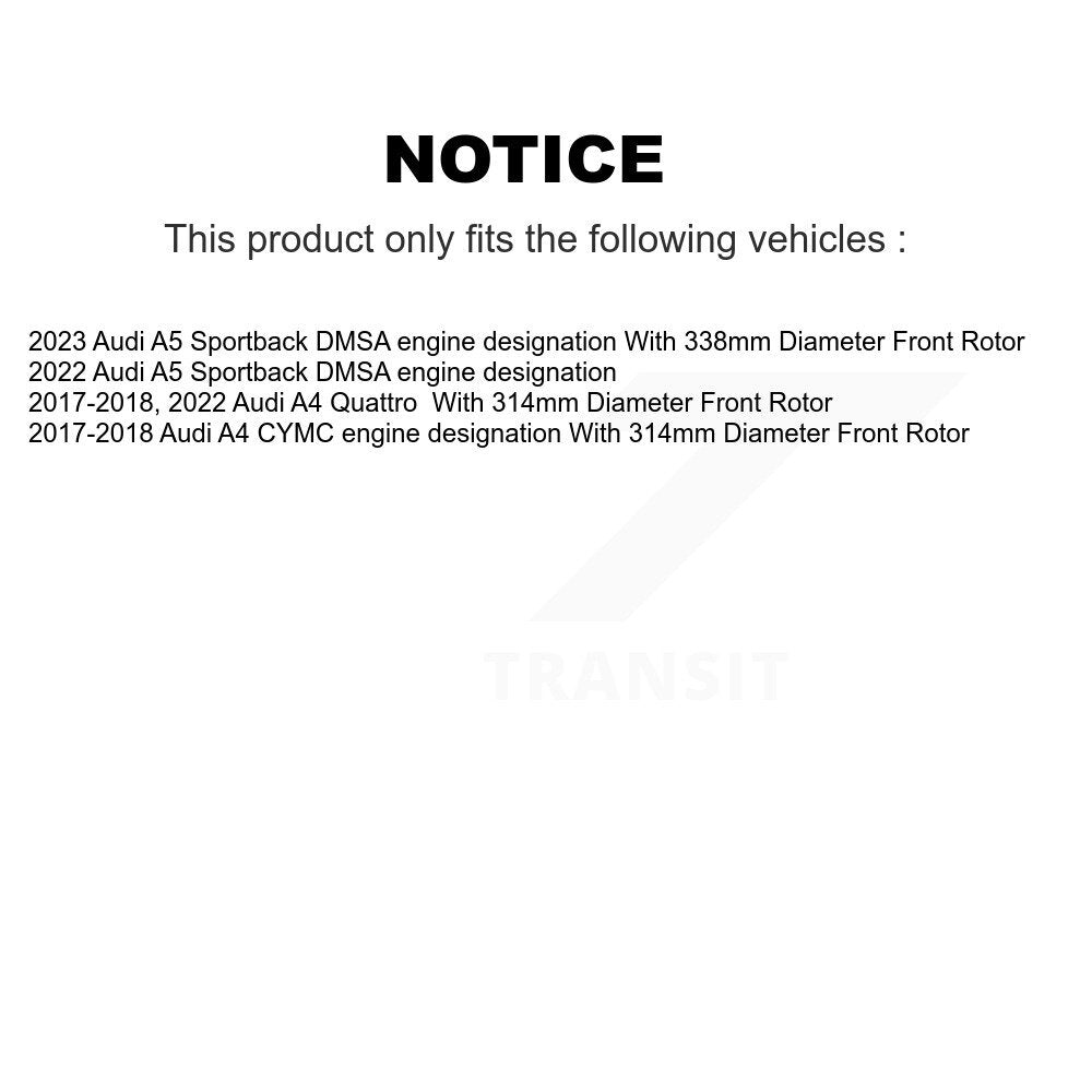 [Avant] Disque et plaquette de frein pour Audi A4 Quattro A5 Sportback K8C-100450
