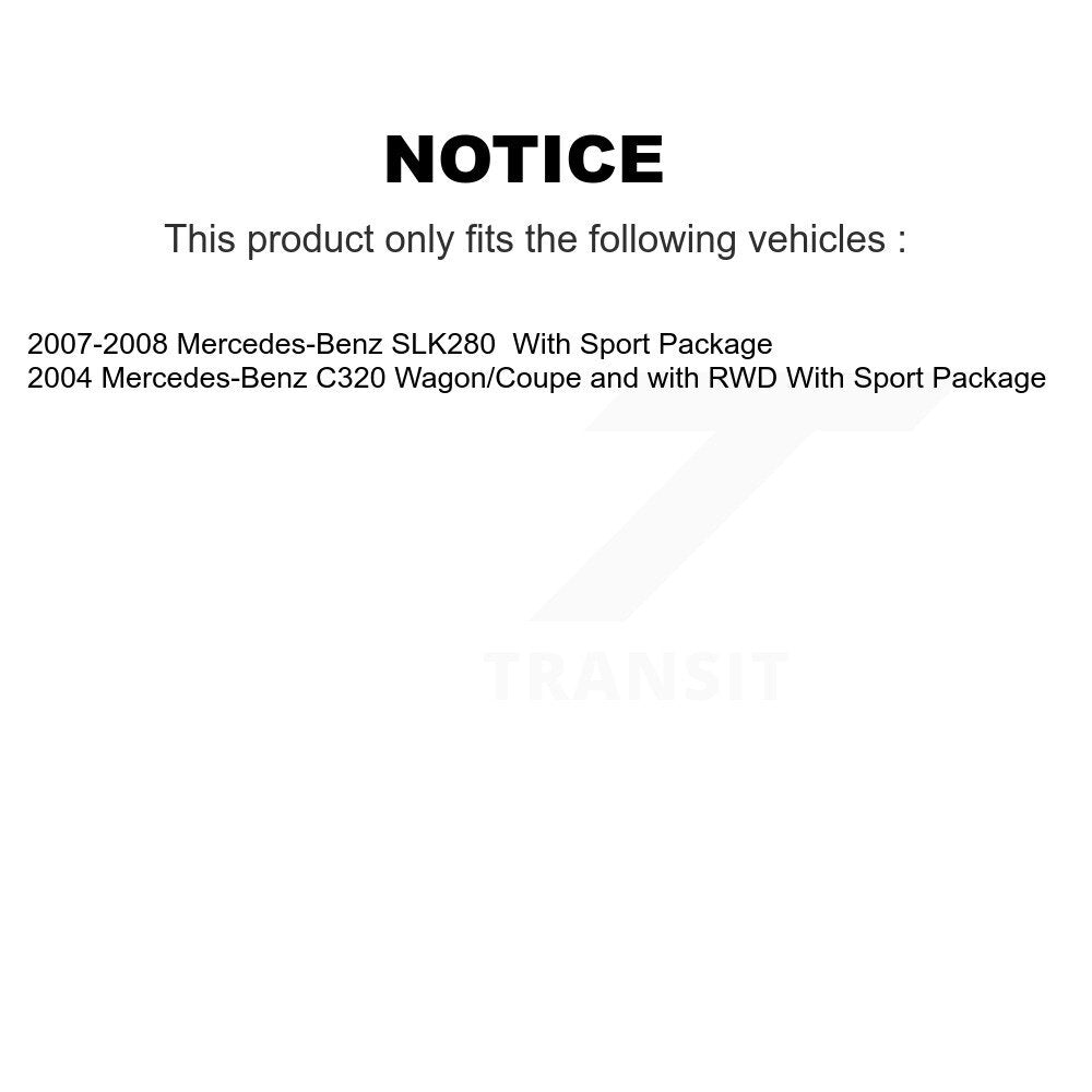 [Avant] Kit de Disque et plaquette (céramique) de frein pour Mercedes-Benz SLK280 C320 avec Sport Package K8C-100478
