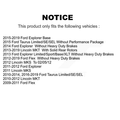 [Avant] Kit de Disque et plaquette (céramique) de frein pour Ford Explorer Taurus Flex Lincoln MKT MKS K8C-100510