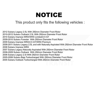 [Avant] Kit de Disque et plaquette (céramique) de frein pour Subaru Outback Legacy Forester Impreza Baja K8C-100567
