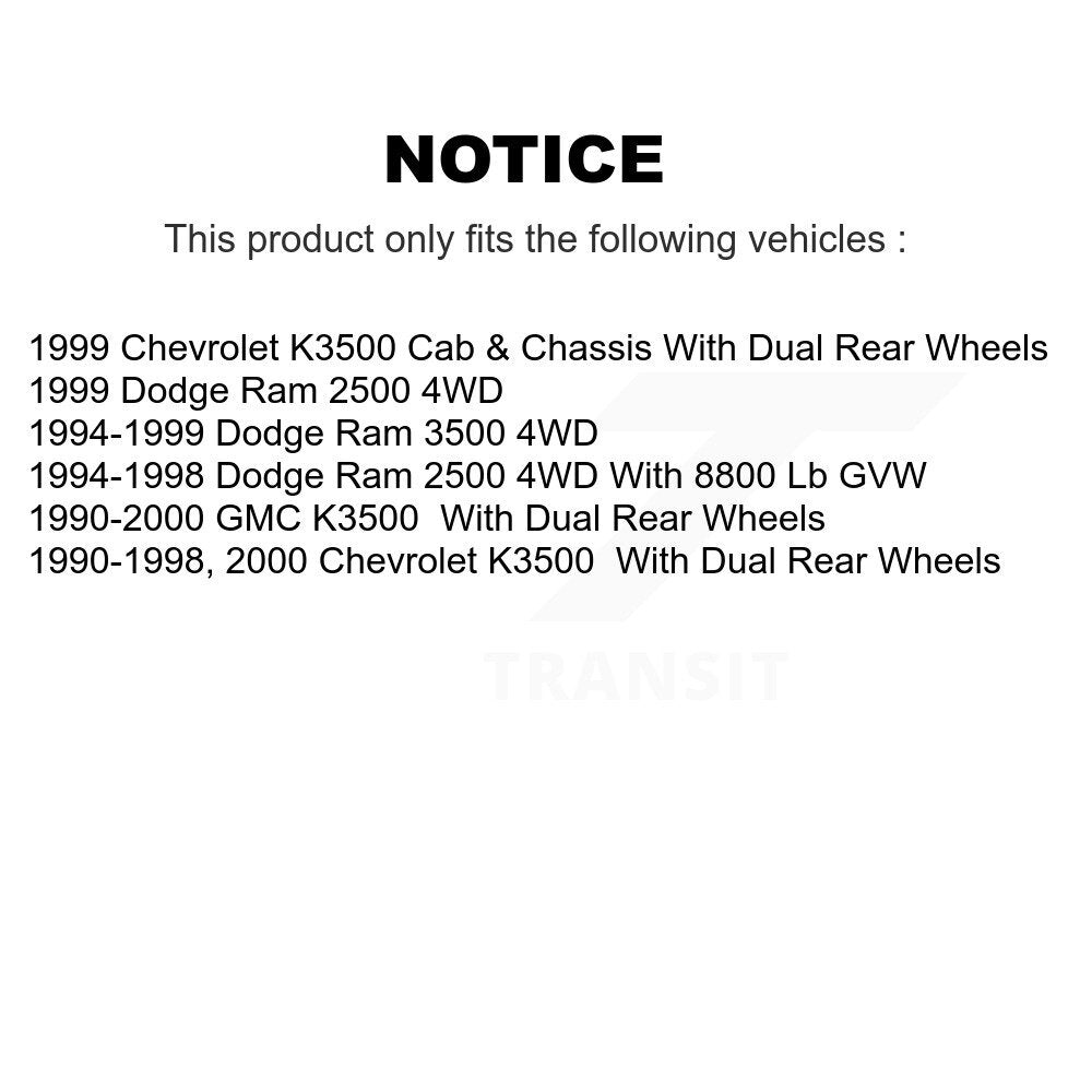 [Avant] Kit de Disque et plaquette (céramique) de frein pour Dodge Ram 2500 K3500 3500 Chevrolet GMC K8C-100591