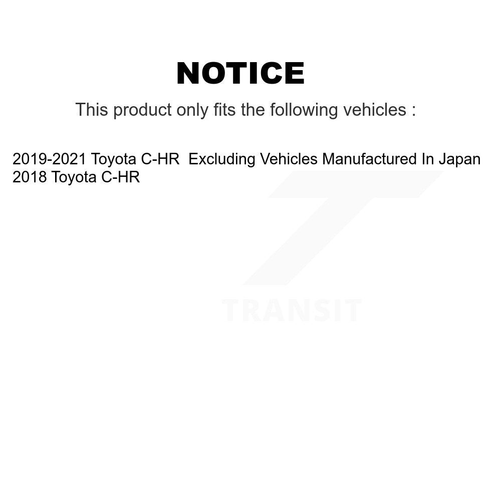 [Avant] Kit de Disque et plaquette (céramique) de frein pour Toyota C-HR K8C-100681