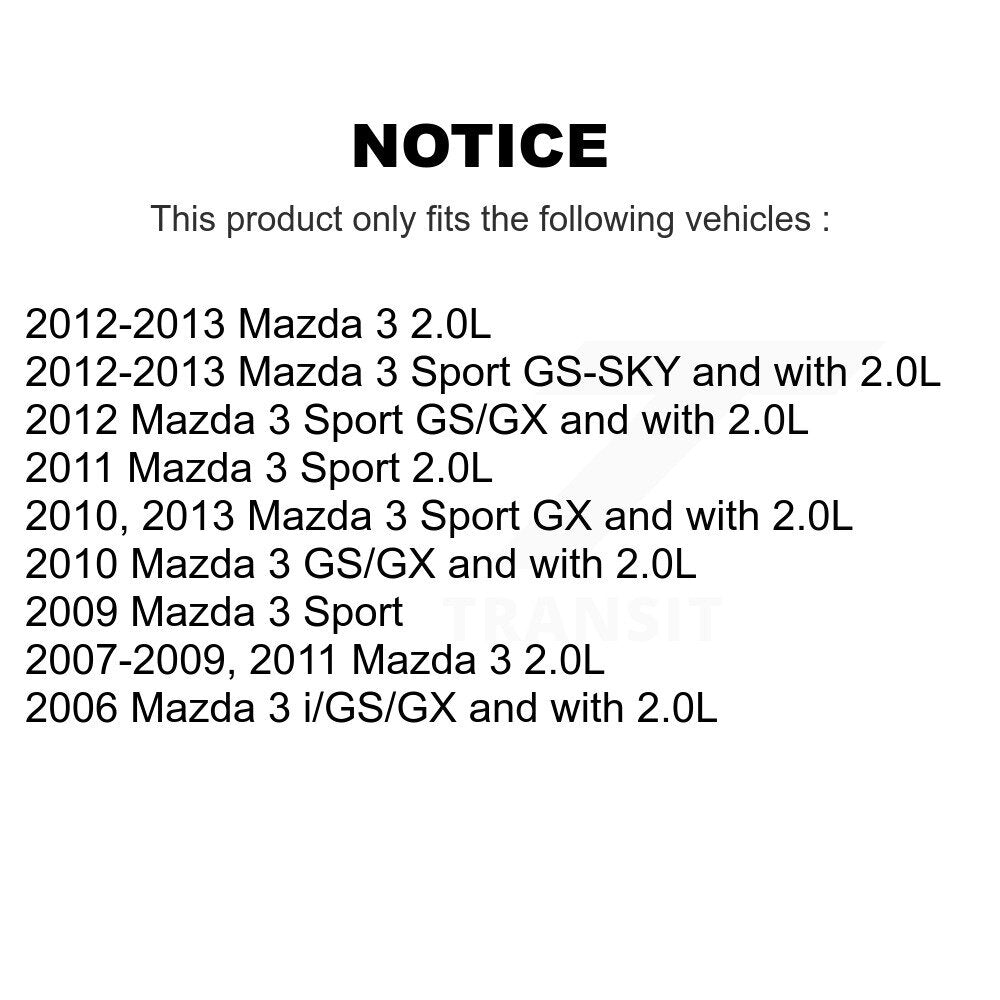 [Avant + Arrière] Kit de Disque et plaquette (céramique) de frein pour Mazda 3 Sport K8C-100745