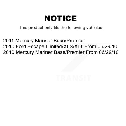 [Avant et Arrière] Disque et plaquette de frein pour Ford Escape Mercury Mariner K8C-100957