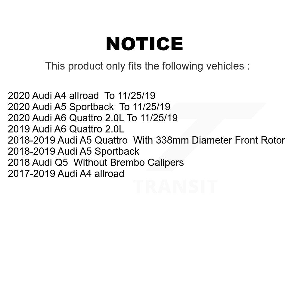 [Avant et Arrière] Disque et plaquette de frein pour Audi Q5 A5 Sportback A4 allroad Quattro A6 K8C-101240
