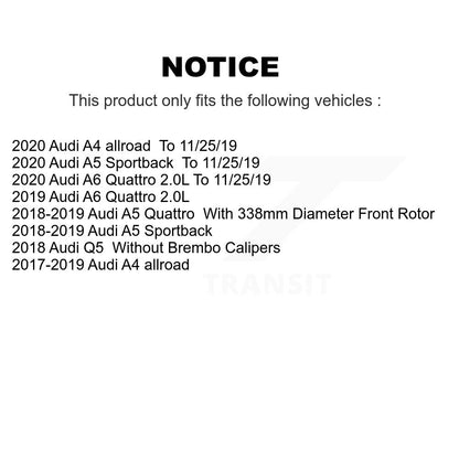 [Avant et Arrière] Disque et plaquette de frein pour Audi Q5 A5 Sportback A4 allroad Quattro A6 K8C-101240