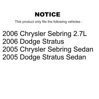 [Avant + Arrière] Kit de Disque et plaquette (céramique) de frein pour Chrysler Sebring Dodge Stratus K8C-101257