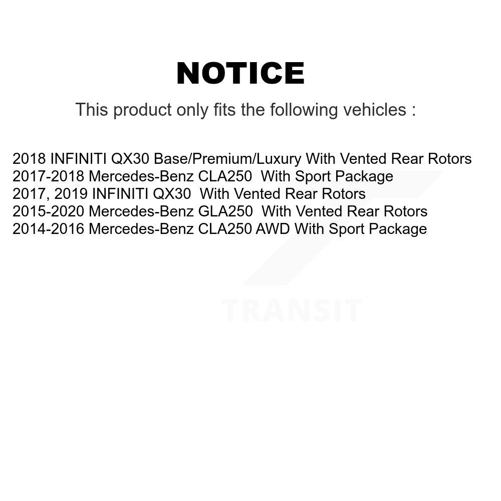 [Avant + Arrière] Kit de Disque et plaquette (céramique) de frein pour Mercedes-Benz GLA250 CLA250 INFINITI QX30 K8C-101351