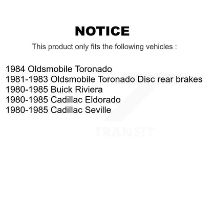 [Avant + Arrière] Kit de Disque et plaquette (céramique) de frein pour Cadillac Eldorado Buick Riviera Seville Oldsmobile Toronado K8C-101602