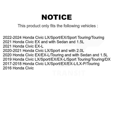 [Arrière] Kit de Disque et plaquette (céramique) de frein pour Honda Civic K8C-101623