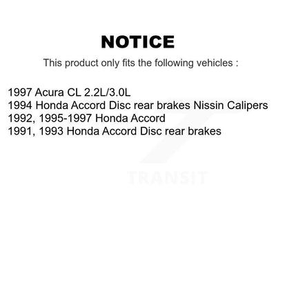 [Arrière] Kit de Disque et plaquette (céramique) de frein pour Honda Accord Acura CL K8C-101774