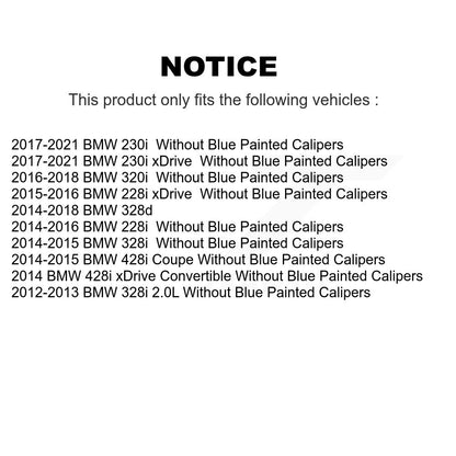 [Arrière] Kit de Disque et plaquette (céramique) de frein pour BMW 328i 320i 428i 228i 230i 328d xDrive K8C-101778